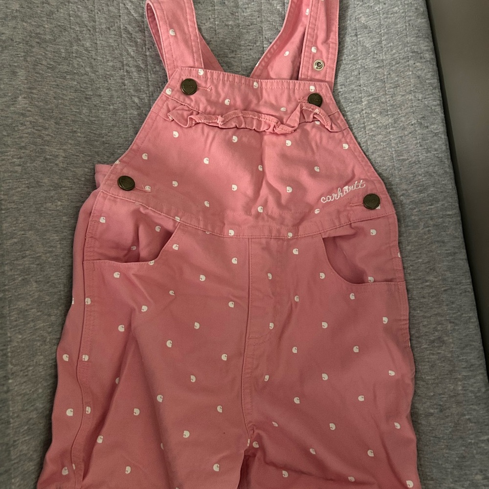 Carhartt Kids Pink Overalls with White Spots